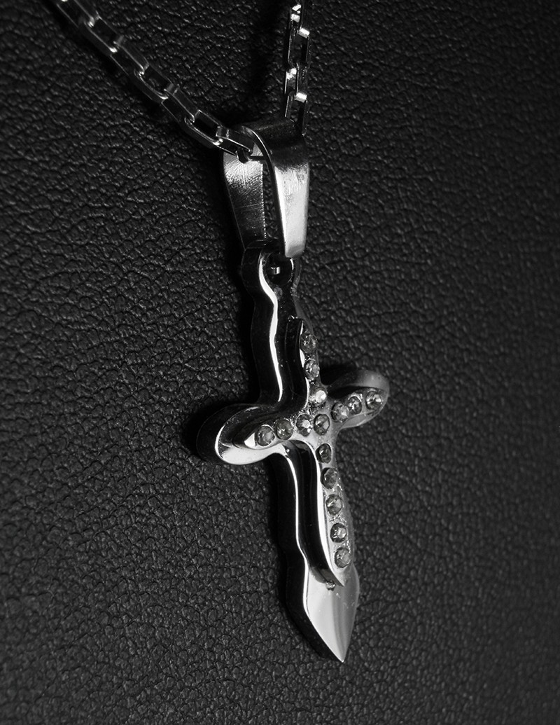 Dámský náhrdelník z chirurgické oceli kříž S108070