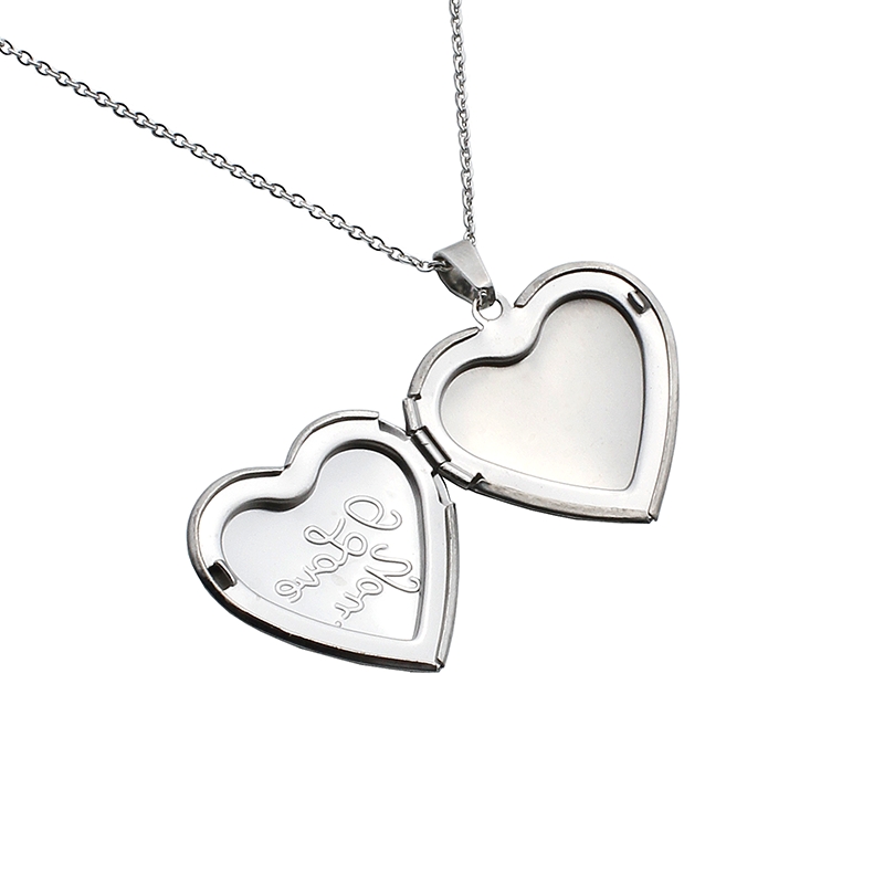 Dámský náhrdelník srdce Valentýn z chirurgické oceli S592080