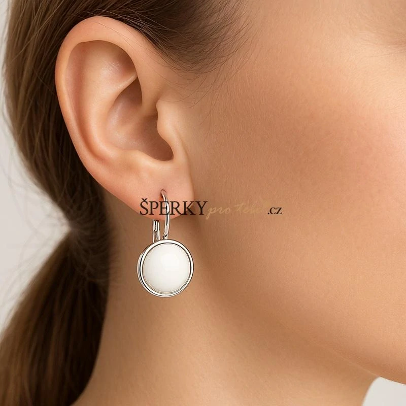 Náušnice keramické kruhy 1,4 cm BLACK&WHITE S700120