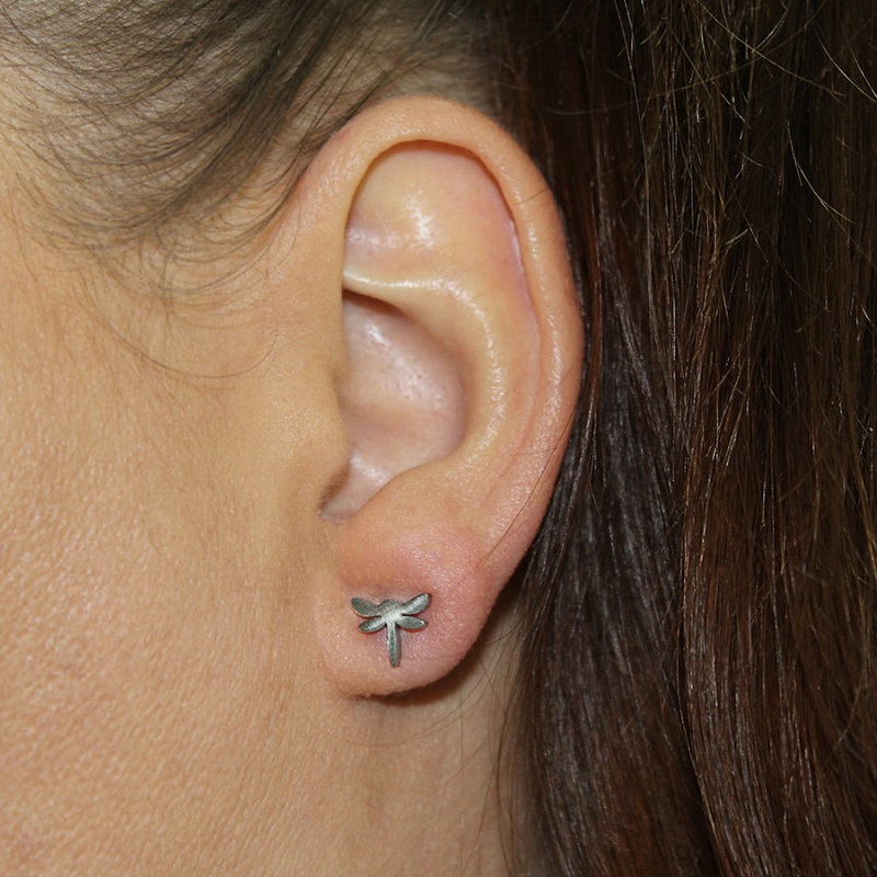 Náušnice z chirurgické oceli vážka S710080