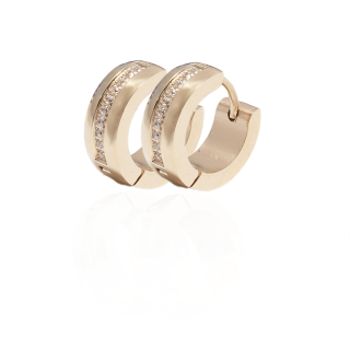 Náušnice kroužky se zirkony Rose - Gold S1020130