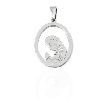 Přívěsek Panna Maria 2,7 cm z chirurgické oceli S11000030