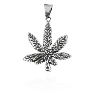 Přívěsek List marihuany 4,5 cm z chirurgické oceli S11012060