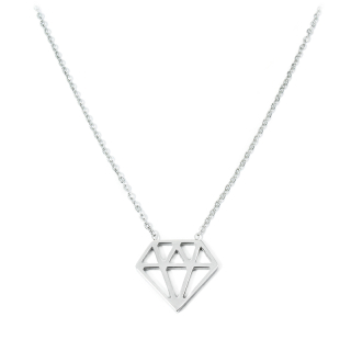 Náhrdelník Diamant z chirurgické oceli S11031130
