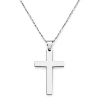 Náhrdelník křížek 5,2 cm z chirurgické oceli S209060