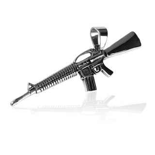 Přívěsek samopal z chirurgické oceli S257080