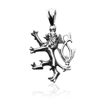 Přívěsek ČESKÝ LEV z chirurgické oceli S304115