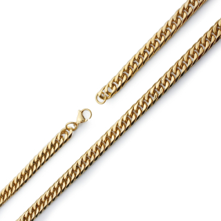 Pánský zlatý řetěz 1 cm z chirurgické oceli S614160