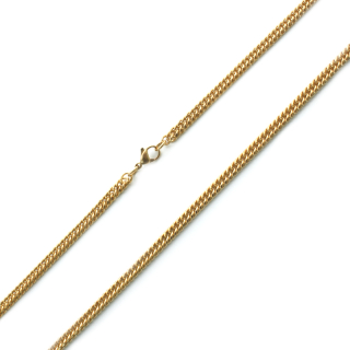 Pánský zlatý řetěz 0,7 cm z chirurgické oceli S695130