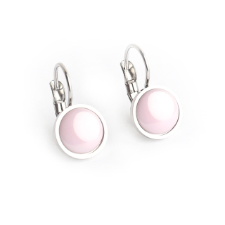 Náušnice keramické kruhy 1 cm PINK S715080