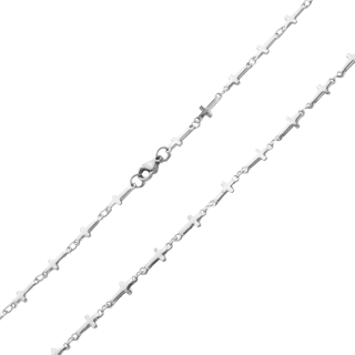 Řetízek s křížky 45 cm z chirurgické oceli S810100