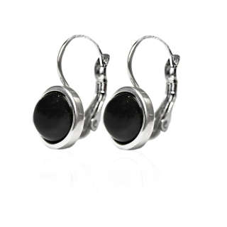 Náušnice keramické kruhy 1 cm BLACK S908080